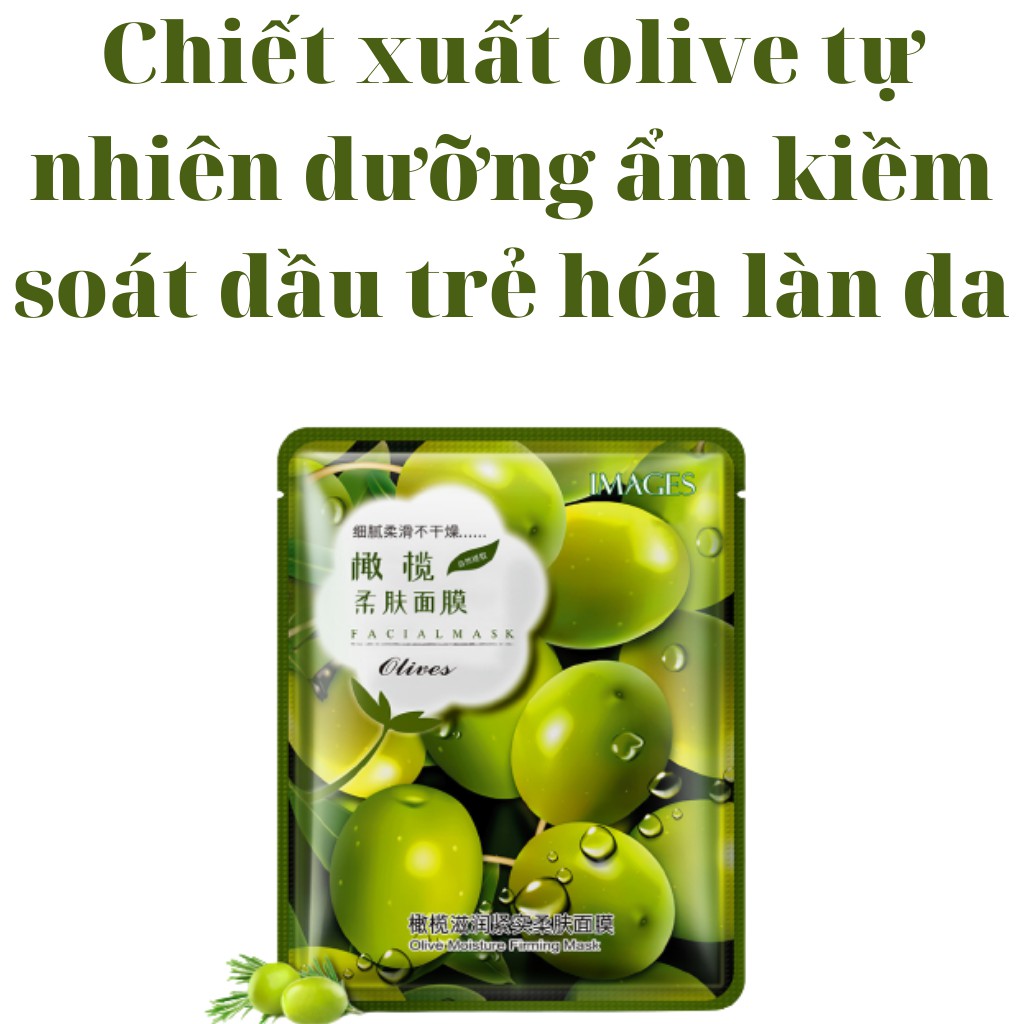 Mặt nạ giấy dưỡng da cấp nước ẩm sáng da dầu mụn hoa quả mask trái cây IMAGES nội địa Trung