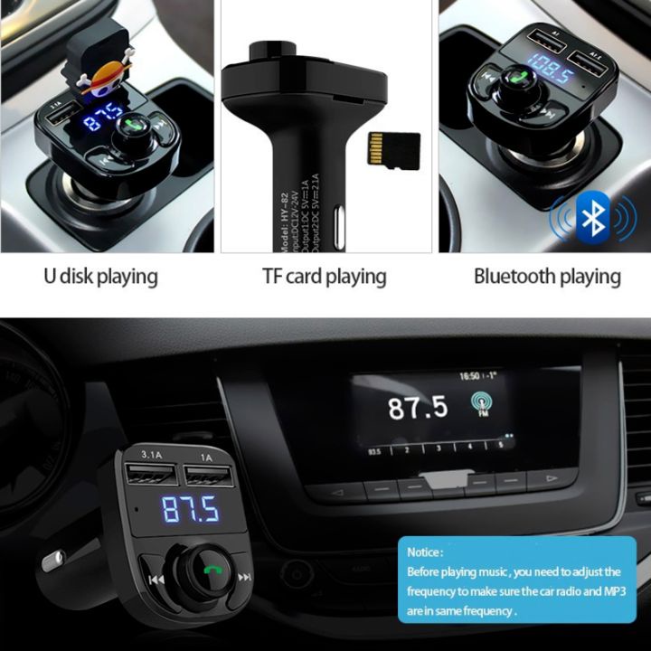 Tẩu nghe nhạc ô tô Hyundai HY-82, Bluetooth 4.0, Quick Charge 3.1