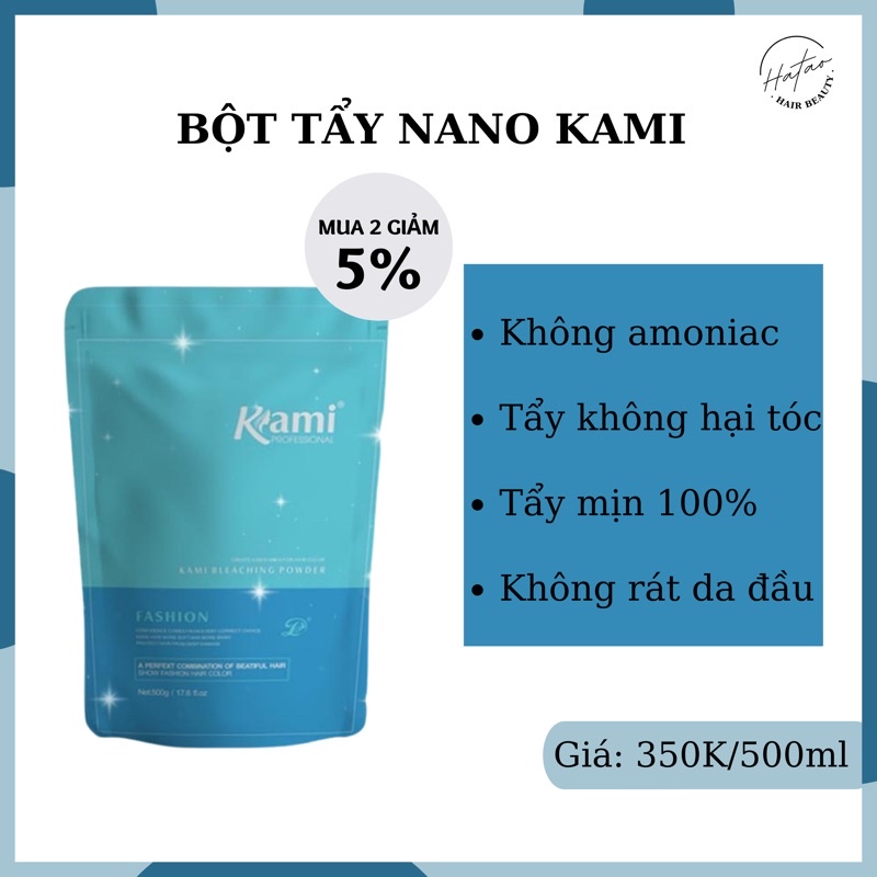 Bột tẩy tóc nano cao cấp, bột tẩy mịn, chứa nhiều dưỡng chất kèm trợ tẩy 100ml