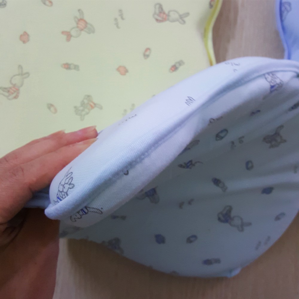 Gối cao su non BEPIKA chống méo, gối chống bẹp đầu tai gấu siêu mềm cho bé sơ sinh