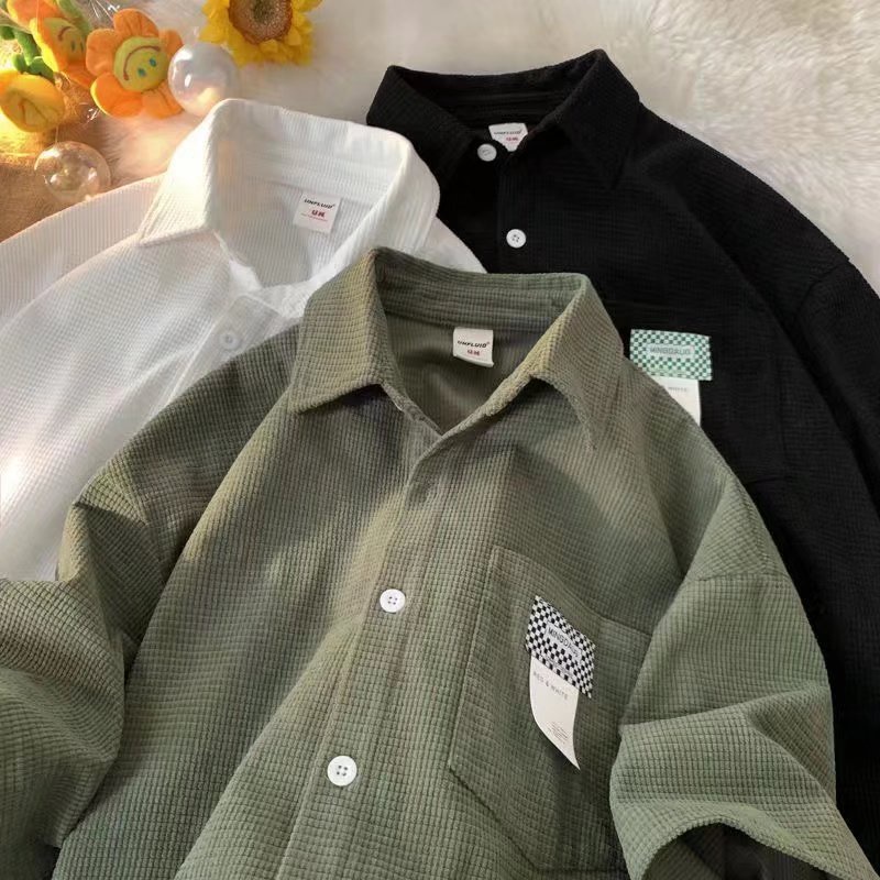 Áo Sơ Mi Ngắn Tay Dáng Rộng Thời Trang Mùa Hè Nhật Bản 2022 Dành Cho Nam