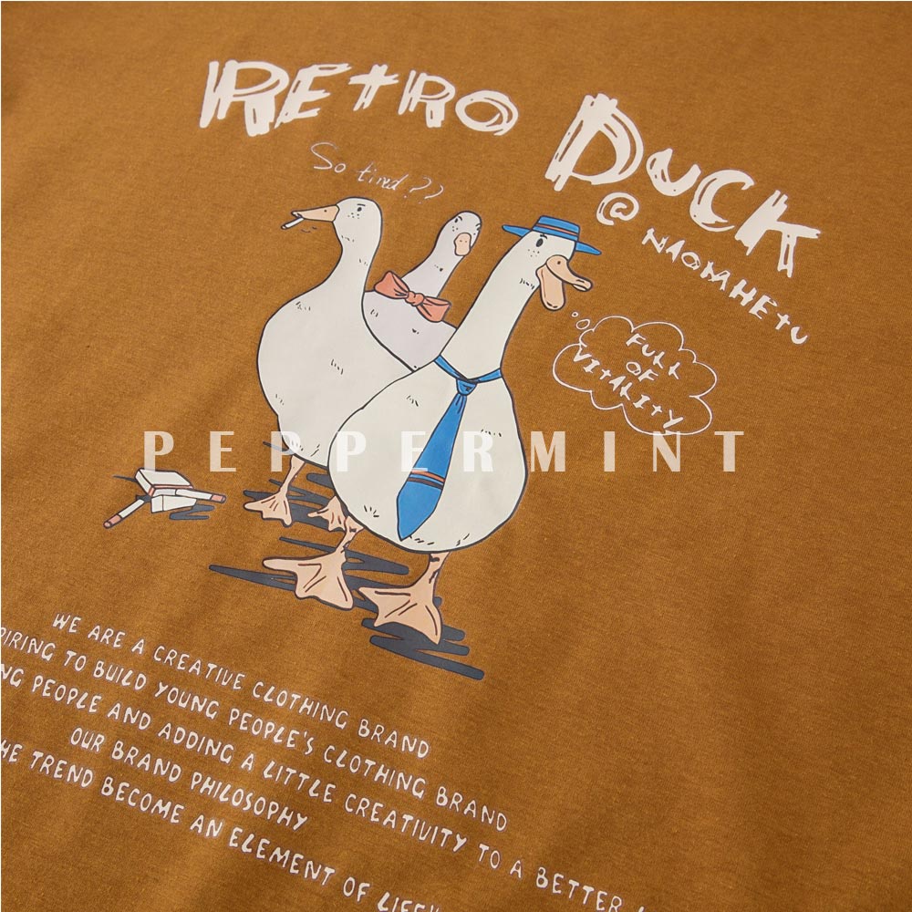 Áo thun Peppermint tay ngắn in hình động vật dễ thương thời trang cho nữ 49626