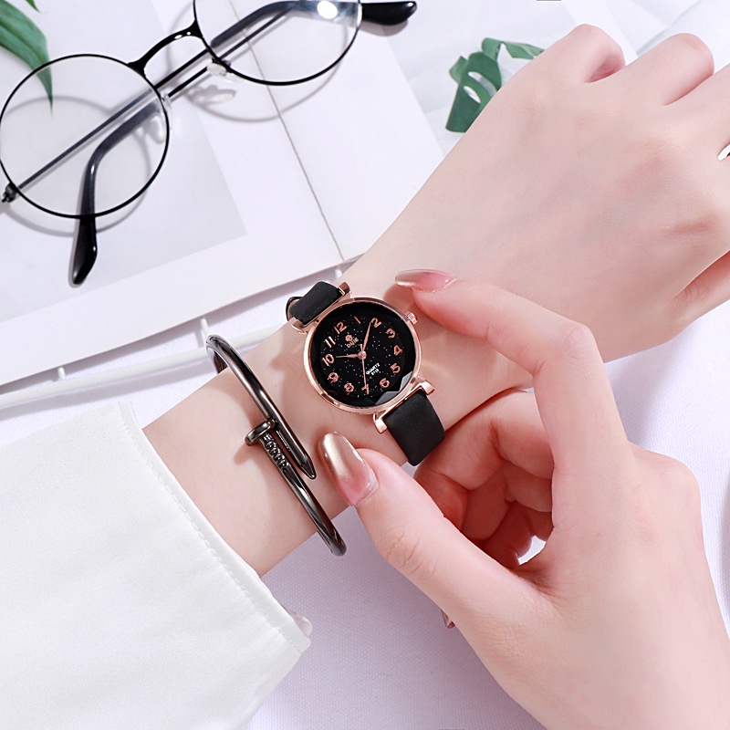Đồng hồ thời trang nữ Dijie DJ66 kiểu mới mặt số dể dàng xem giờ, dây da mềm êm tay nhiều màu dể phối đồ