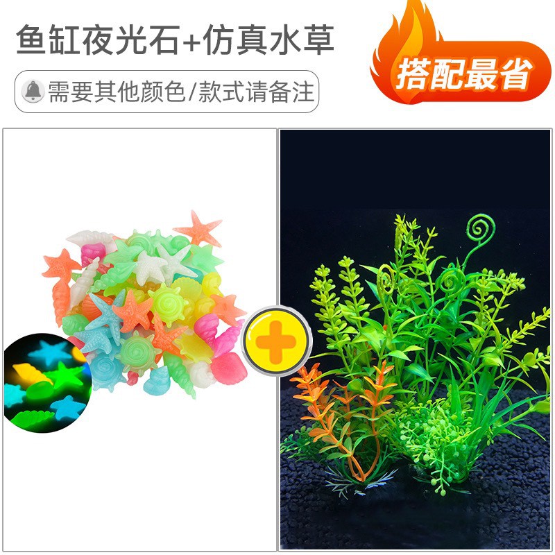 Sỏi dạ quang phát sáng trong đêm - phụ kiện trang trí hồ cá