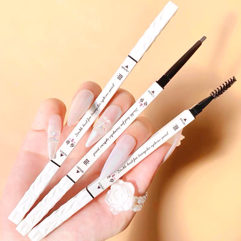 Chì kẻ mày 2 đầu siêu mảnh XIXI Double Head Fine Triangular Eyebrow Pencil bền màu tự nhiên XIXI25