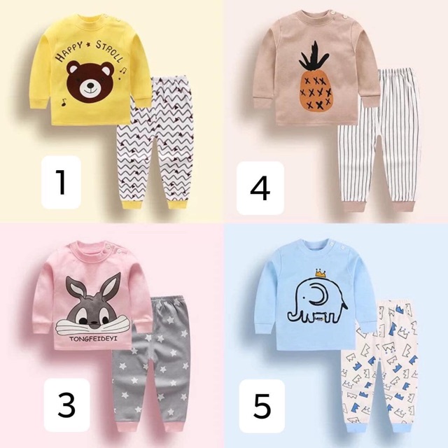 Bộ bé cotton túi zip xuất Hàn