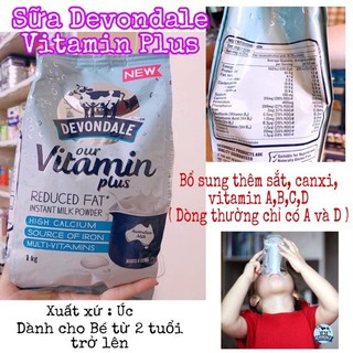 Sữa Devondale Reduced Fat Plus Vitamin, Calcium, Iron