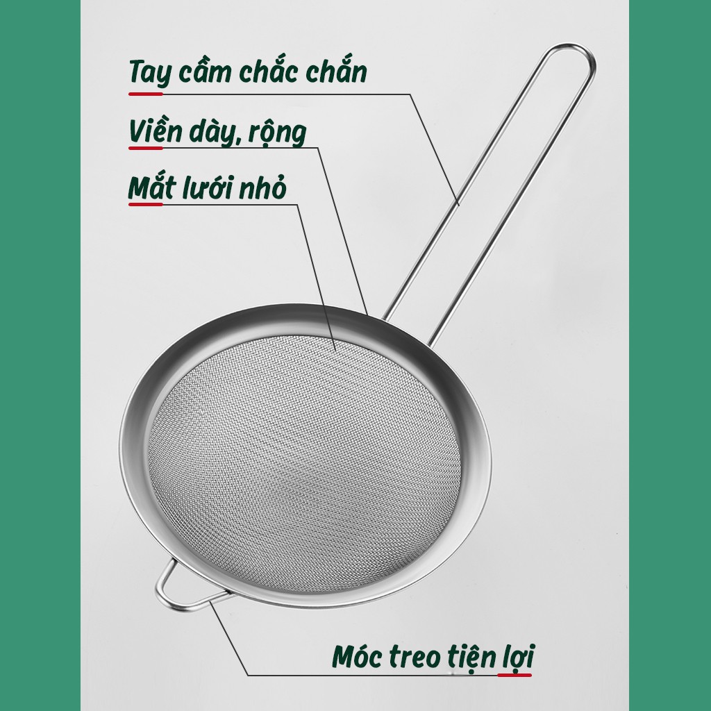 Rây lọc cháo, lọc bột inox có tay cầm | BigBuy360 - bigbuy360.vn