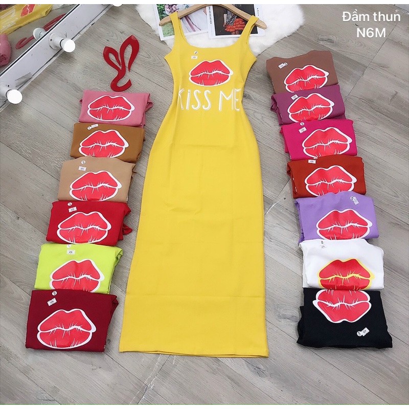 Đầm thun môi xinh phom body