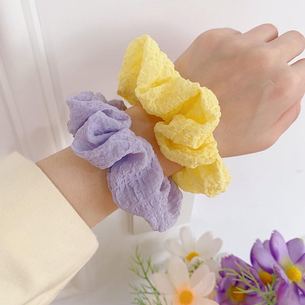 Dây Buộc Tóc Màu Trơn Xinh Xắn Cho Nữ Giá Đỡ