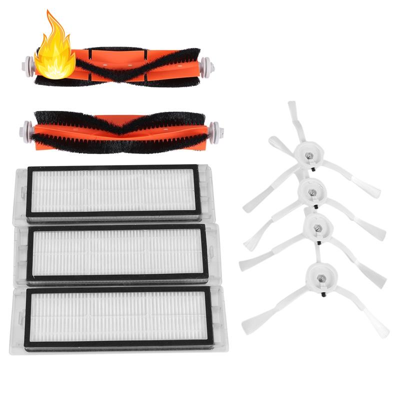 Set 9 phụ kiện gồm bộ lọc hepa + bàn chải chính + bàn chải bên cho Xiaomi Roborock Mi S50 S51 S55 S5 Xiaowa