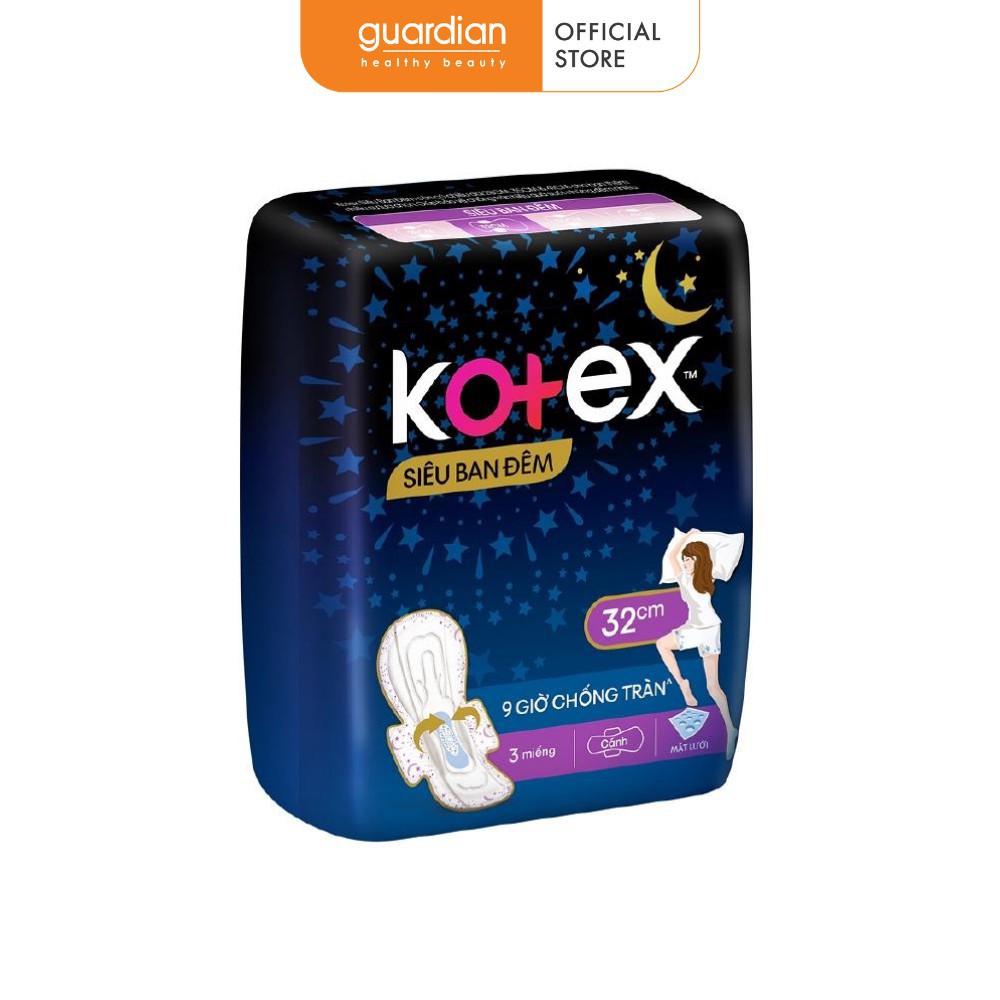 Băng vệ sinh Kotex Style đêm siêu mỏng cánh 32cm (3 miếng)