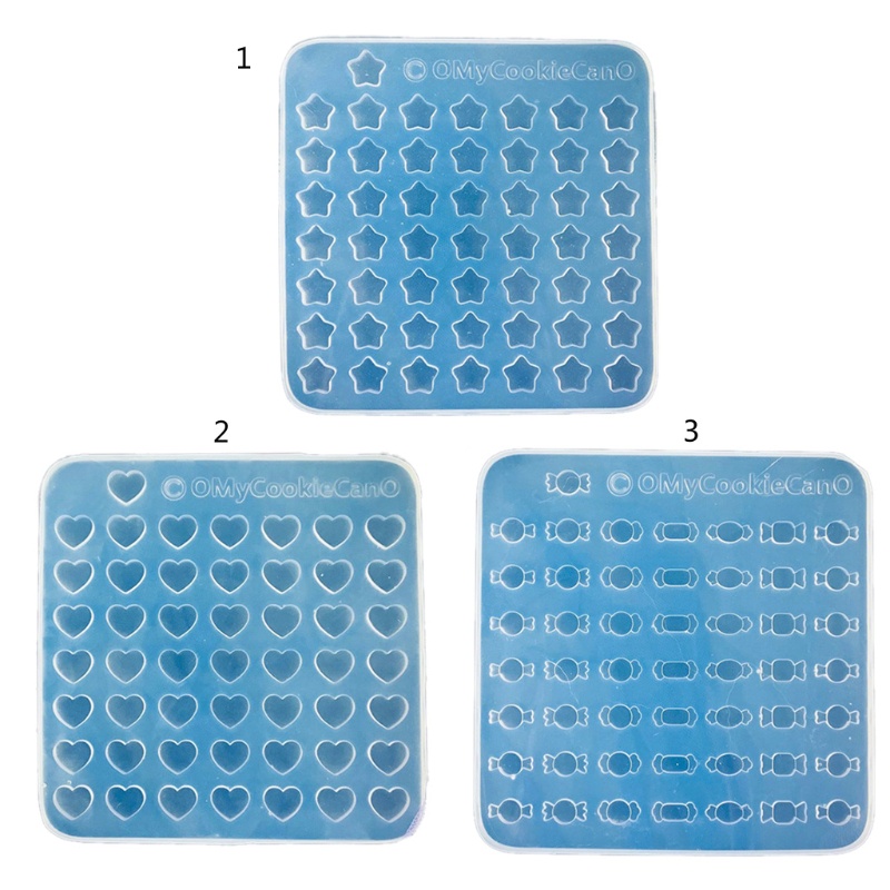 Khuôn Silicone Tạo Hình Làm Mặt Trang Sức Hình Ngôi Sao / Trái Tim Diy
