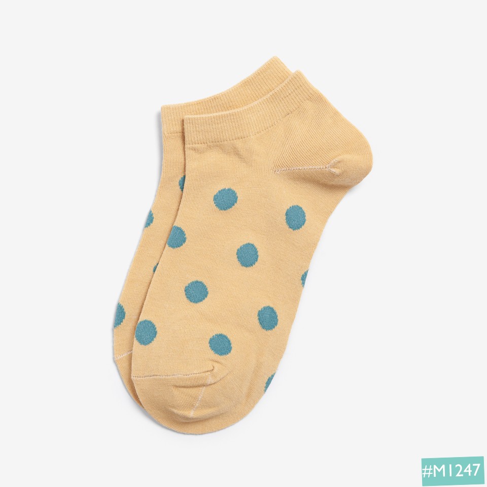 Tất Vớ Nữ Cổ Ngắn Hàn Quốc MINSU M1247 Chấm Bi Dễ Thương Cute, Chất Cotton Thoáng Mát, Thấm Hút Mồ Hôi