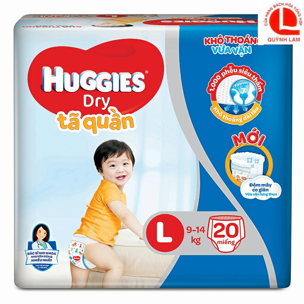 Tã Quần Huggies Size L20,L38,L68