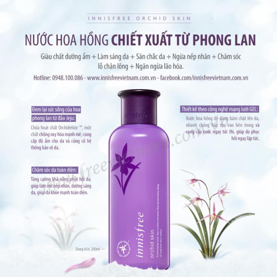 TONER TINH CHẤT HOA PHONG LAN-INNISFREE JEJU ORCHID SKIN