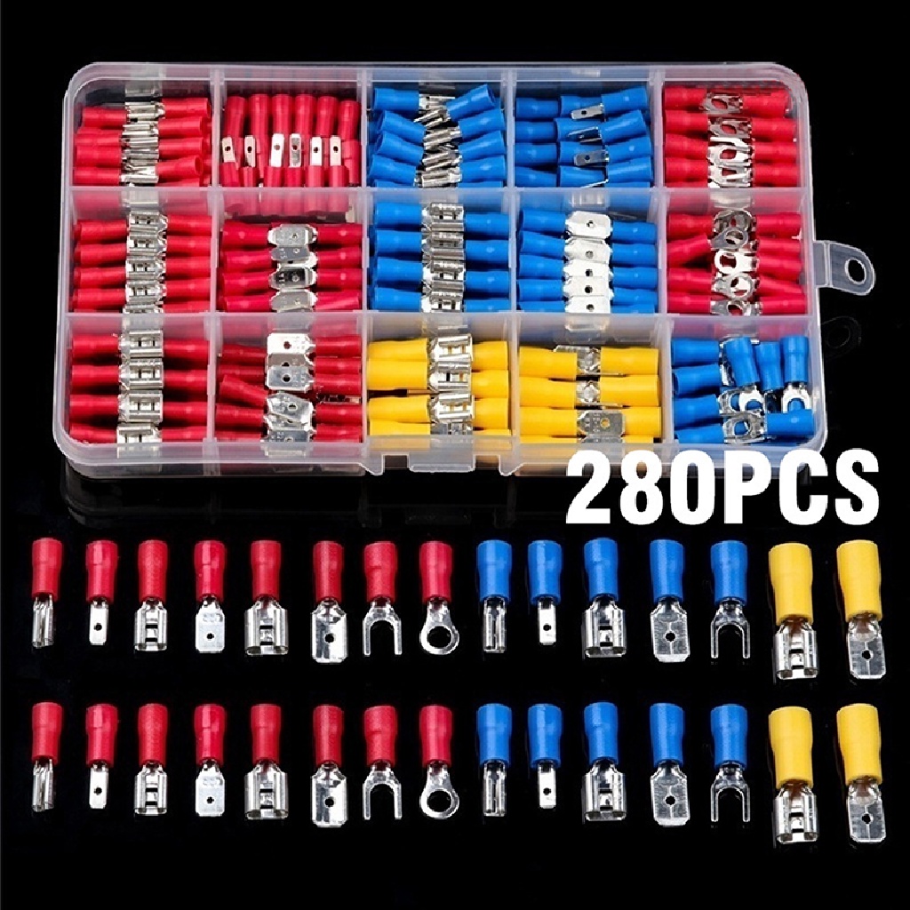Set 280 Đầu Nối Dây Điện Cách Điện Nhiều Kỹ Thuật