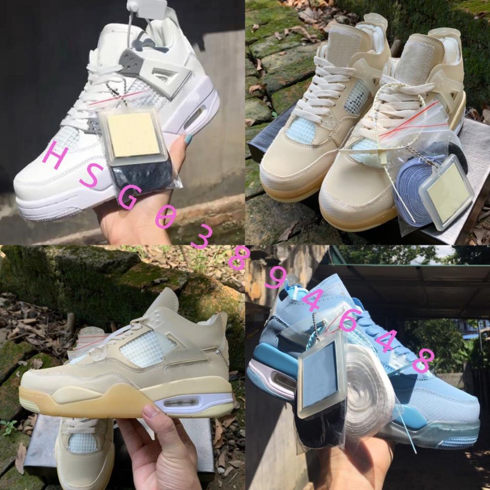 [Freeship+Box Bill] Giày Sneaker 𝐉4 Xanh Dương, vàng kem, trắng Full Box Freeship HS