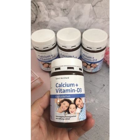 🇩🇪 VIÊN NGẬM CALCIUM + VITAMIN-D3 - 150 viên được các bạn bé rất ưa thích và dễ dùng với vị socola ngọt thanh mát