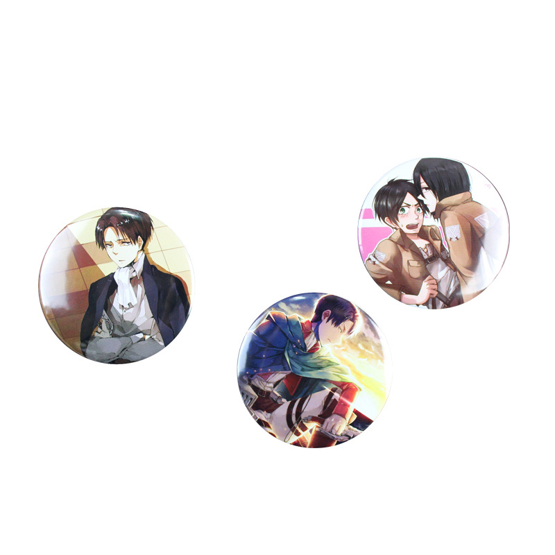 Ghim cài áo in hình Levi Ackerman Mikasa Ackerman Eren Jager Trong Attack On Titan mới