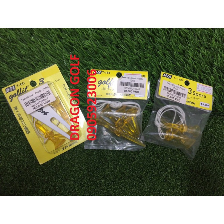 Tee golf  ( Tee phát bóng gôn ) Lite Plastic T-60 , T-184 , T-160