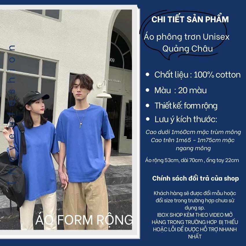 Áo thun Unisex Thoyeufashion Basic Tee phông trơn nam nữ tay lỡ oversize form rộng 22 màu
