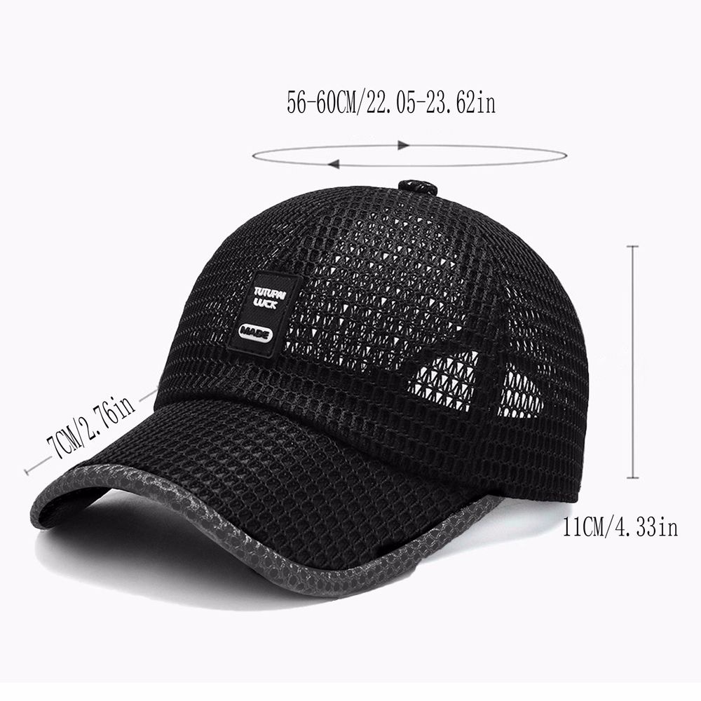 Mũ lưỡi trai phối lưới màu đen thời trang mùa hè thoáng khí chất lượng cao cho nữ