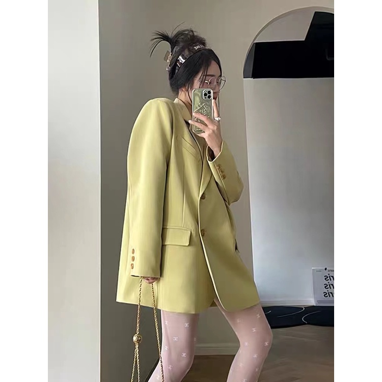 Áo Khoác Blazer Dáng Rộng Thiết Kế Mới 2022 Trẻ Trung Cho Nữ