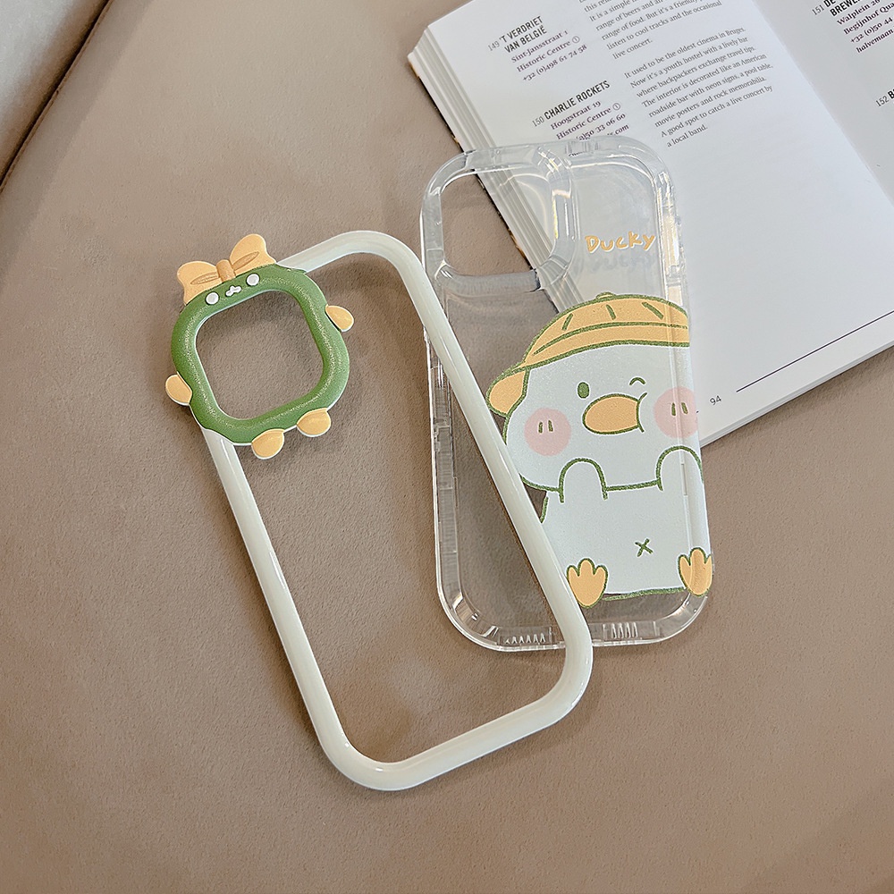 Ốp lưng iphone viền rời chống sốc Vịt Ducky 13promax/13pro/13/12promax/12pro/12/11promax/11/7plus/8plus - Ina Case