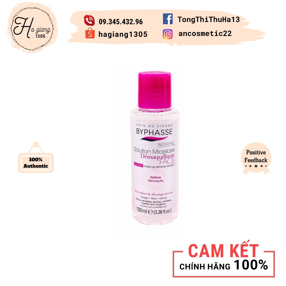 Tẩy trang Byphasse, Tẩy trang nước Byphasse 100ml