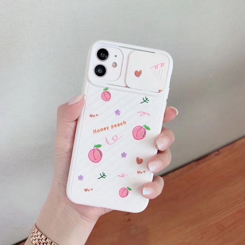【Ready Stock】iPhone Case Summer Strawberry Slide Camera TPU Case Cover For iPhone 11 Pro Max XS 8 SE 2020 7/24