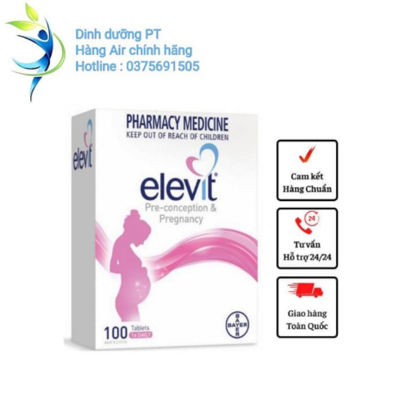 Elevit bầu Úc-Vitamin tổng hợp cho mẹ bầu hộp 100 viên(chính hãng)