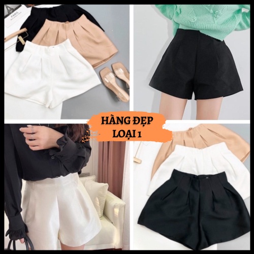 Quần short nữ ống rộng cạp cao - Quần đùi nữ style công sở lưng cao - CV0044 | steven.factory