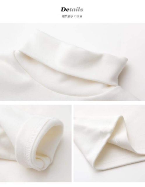 ÁO COTTON CỔ LỌ CHO BÉ TRAI/ BÉ GÁI