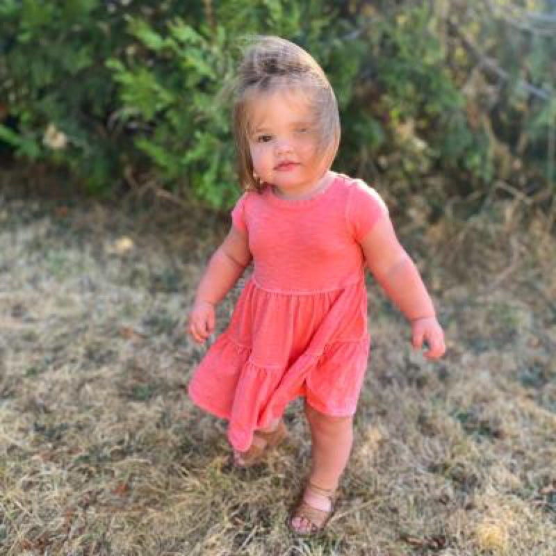 Đầm cotton xước dáng baby doll bé gái hàng xuất dư xịn