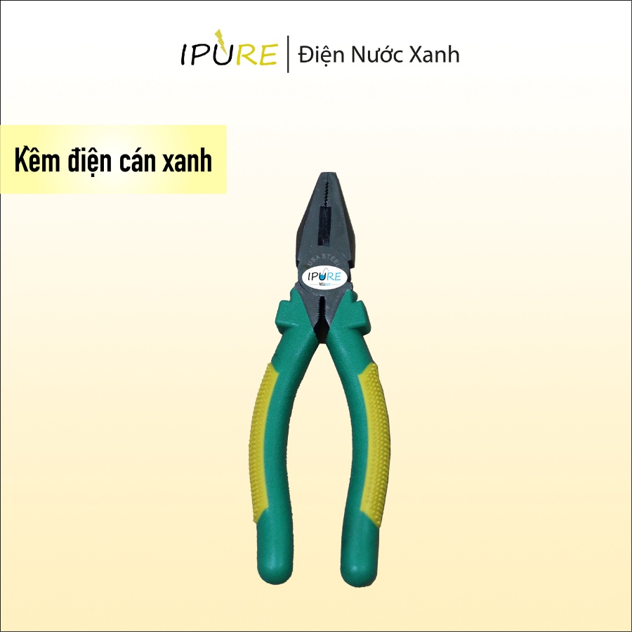 Kềm điện mỏ răng IPURE kềm điện đầu bằng chất lương cao màu xanh lá an toàn cách điện 6inch