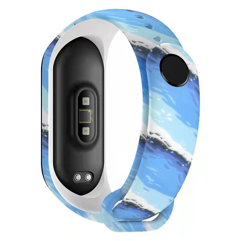 Dây Đeo Đồng Hồ Họa Tiết Cầu Vồng Cho Xiaomi Mi Band 6/5 4/3