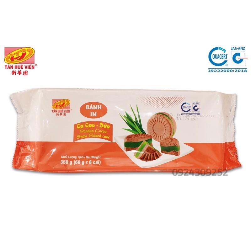 Bánh In cacao dứa 360GR Tân Huê Viên