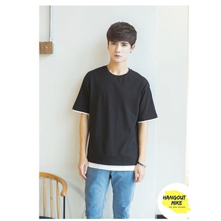 Áo Unisex Phối Layer Xẻ Tà Dễ Phối Đồ - QVAS017