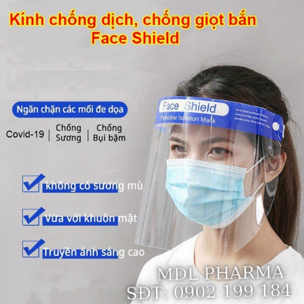 Kính chống giọt bắn, kính phòng dịch Face Shield (1 cái)