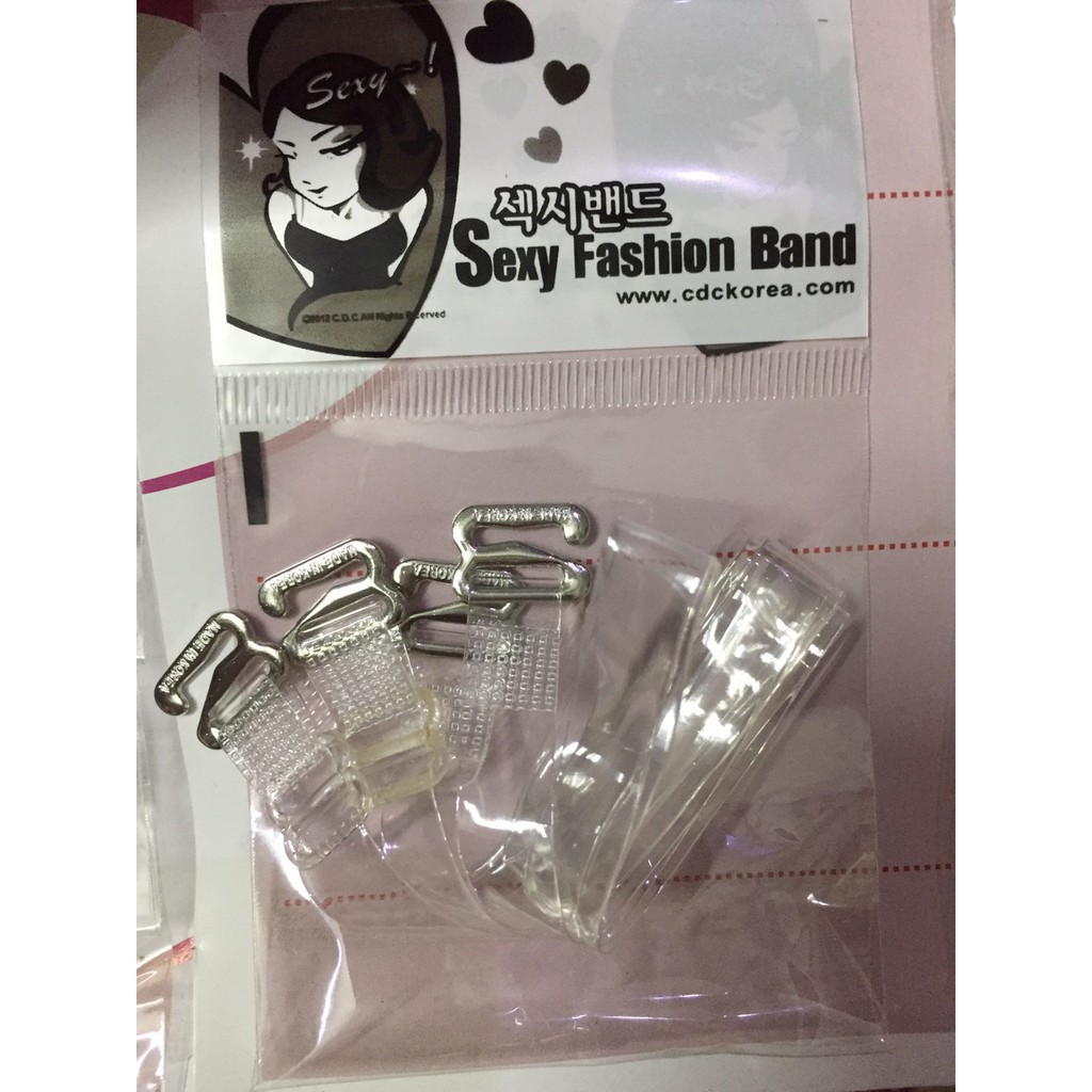 Bộ 2 dây áo lót quai trong suốt Sexy Fashion Band loại đẹp móc kim loại