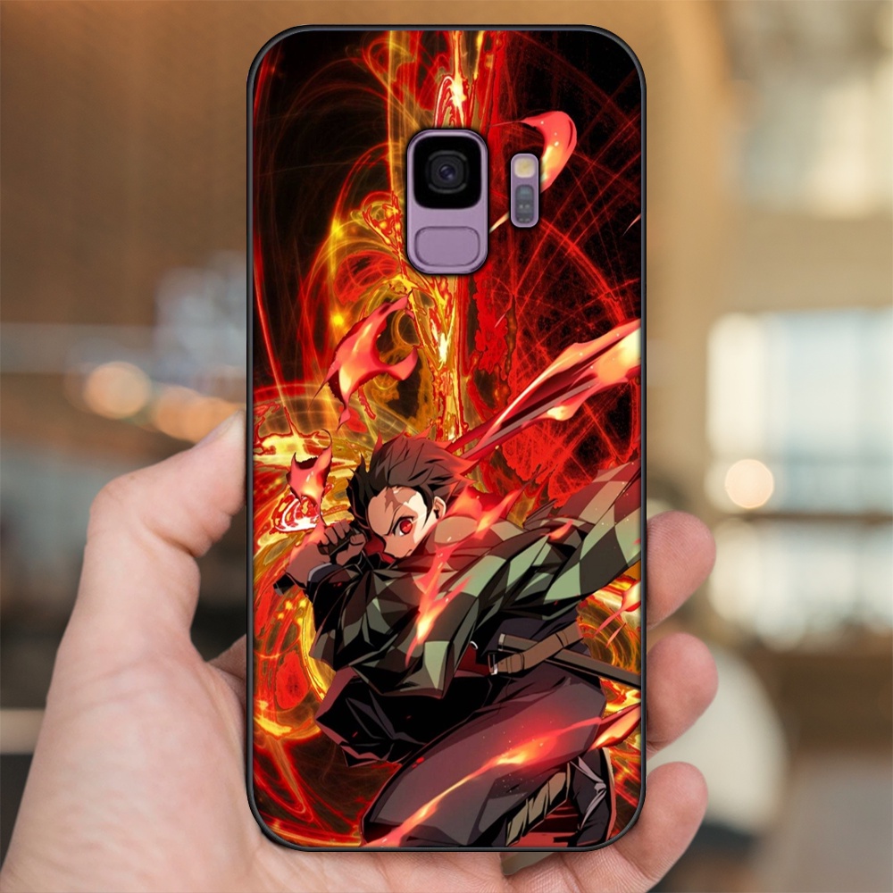 Ốp lưng Samsung S9 viền đen in hình Tanjiro Kimetsu No Yaiba