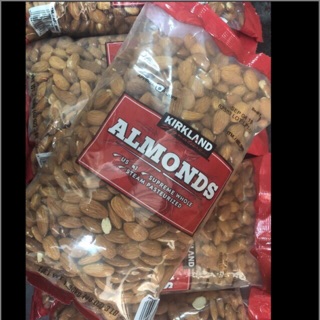 Hạnh nhân không muối kirkland signature almonds 1.36kg