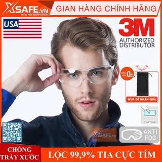 Kính bảo hộ 3M V34 Kính chống bụi chống tia UV, bám hơi nước