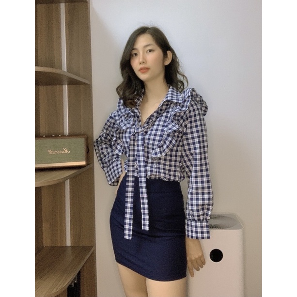 (Sẵn HCM) *Mẫu Chính Chủ* SET ÁO SƠMI + CHÂN VÁY
