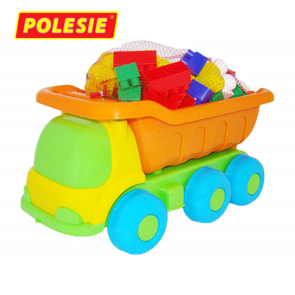 Xe tải đồ chơi kèm bộ lắp ghép 60 chi tiết Polesie Toys