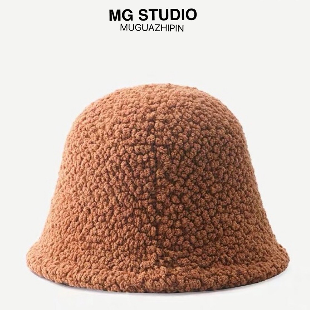 Mũ Xô MG STUDIO Bằng Vải Len Lông Cừu Nhân Tạo Xinh Xắn