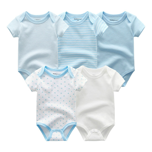 Set 5 Áo Liền Quần Tay Ngắn Cho Bé Từ 0-12 Tháng Tuổi