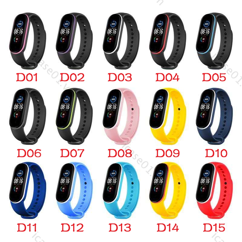 Dây Đeo Thay Thế Chất Liệu Silicon Màu Trơn Cho Mi Band 5  Band5