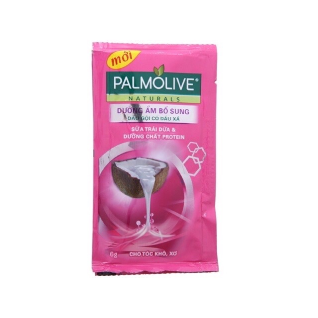 Dây 12 gói dầu gội Palmolive trái dừa 6g